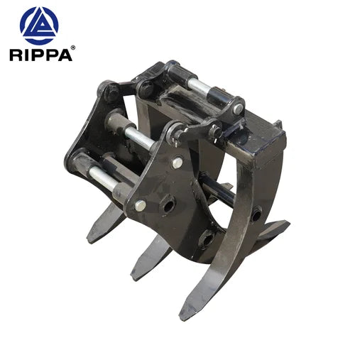 wood grapple attachment with Rippa logo on a white background